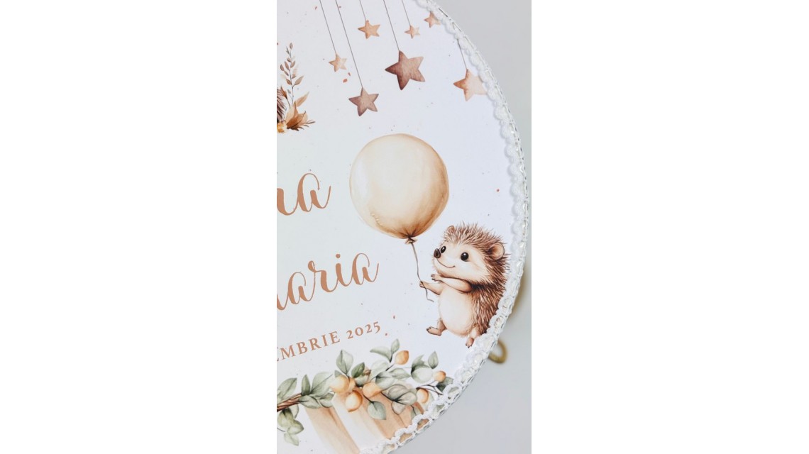 Trusou botez fetita Arici Pogonici cu flori de toamna 14